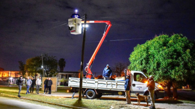Secheep ejecutó mejoras del alumbrado público en Fontana