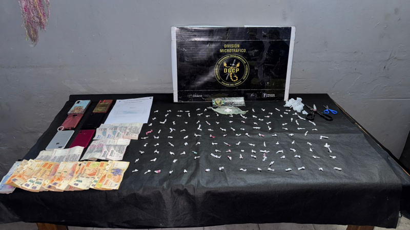 Desbaratan kiosco narco: secuestran más de 120 dosis de cocaína y detienen a una mujer