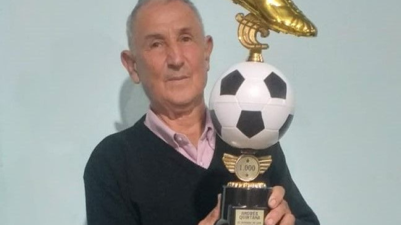 Villa Ángela: Andrés Quintana alcanzó los 1.000 goles a los 75 años