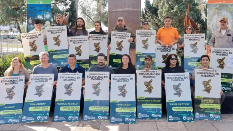 Se encendieron las motosierras y la madera comenzó a cobrar vida en San Martín