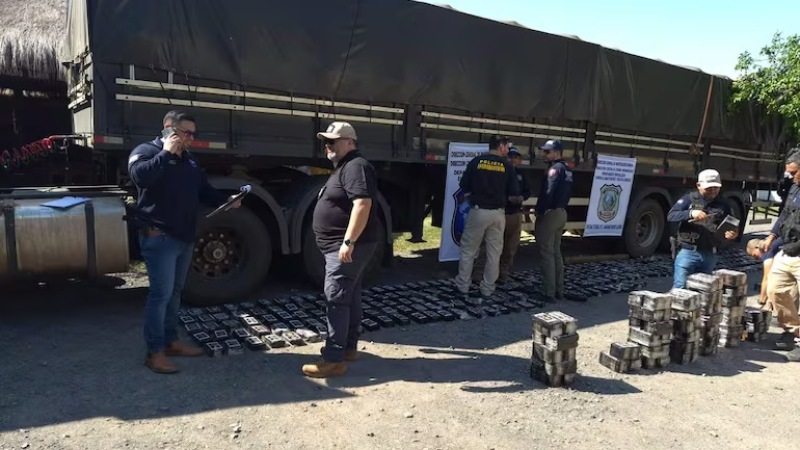 La Policía de Paraguay secuestró 450 kilos de cocaína