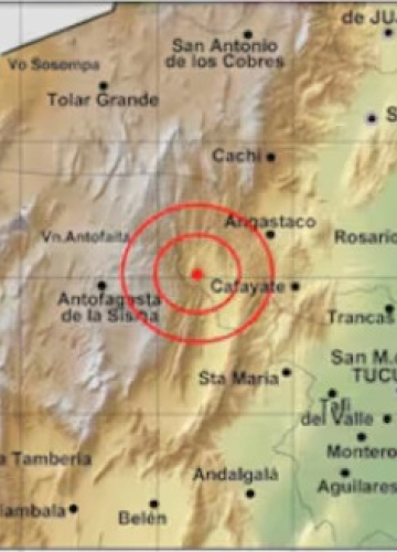 Un sismo de 4,7 en Salta se sintió en varias ciudades del norte argentino