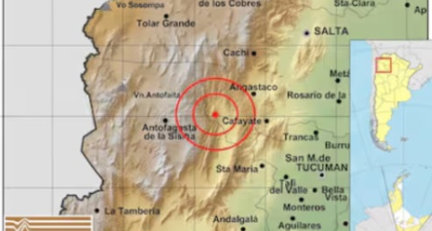 Un sismo de 4,7 en Salta se sintió en varias ciudades del norte argentino