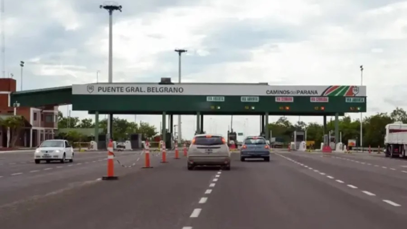 Desde octubre el peaje Chaco-Corrientes pasa de $1.500 a $1.800