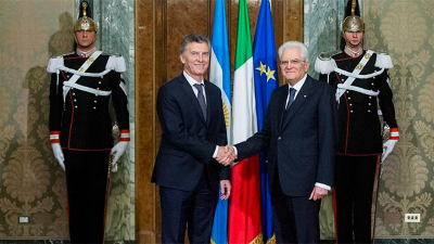 Macri recibe al presidente de Italia Sergio Mattarella