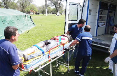 Ejércitos argentino y paraguayo practicaron en  el Regimiento evacuación ante inundaciones
