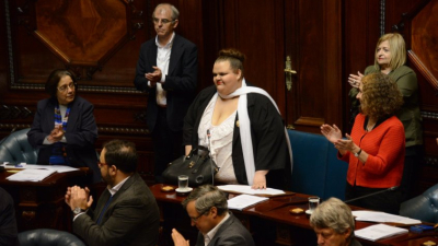 Michelle Suárez se convirtió a los 33 años en la primera senadora transexual de la historia de Uruguay