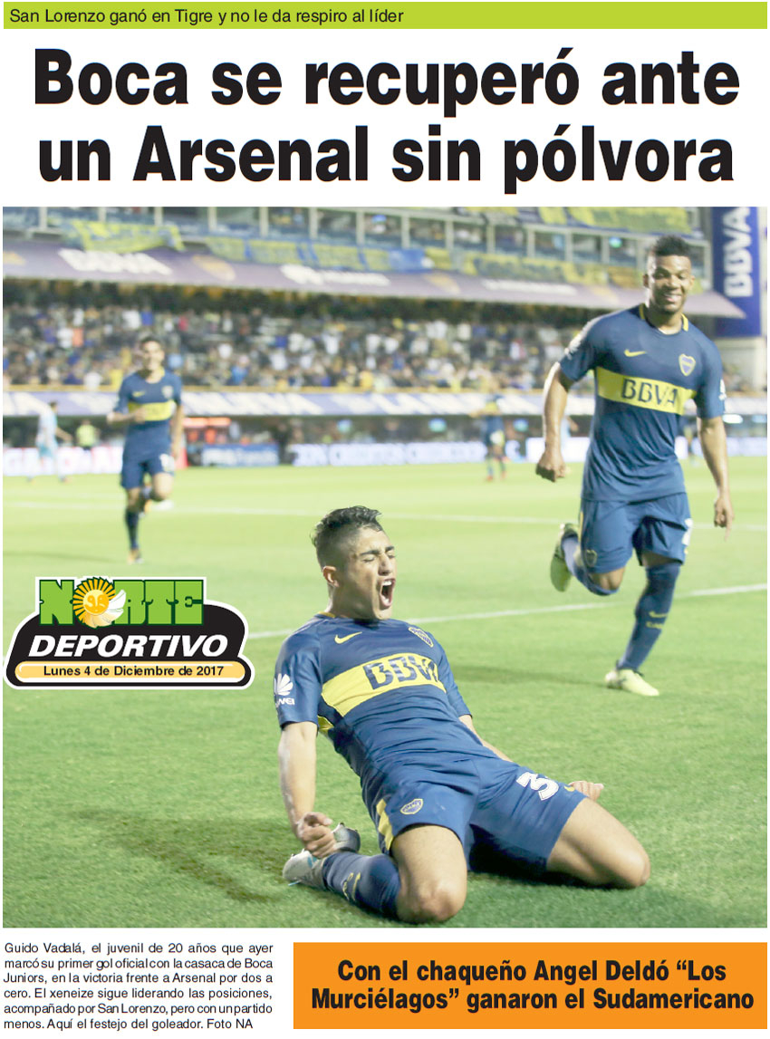 Boca se recuperó ante un Arsenal sin pólvora