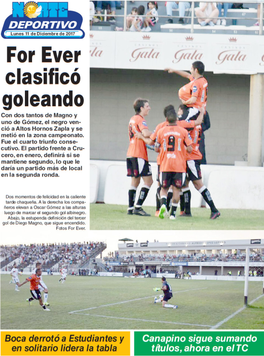 For Ever clasificó goleando