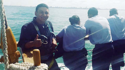 Un saenzpeñense en el viaje de instrucción de la Fragata Libertad