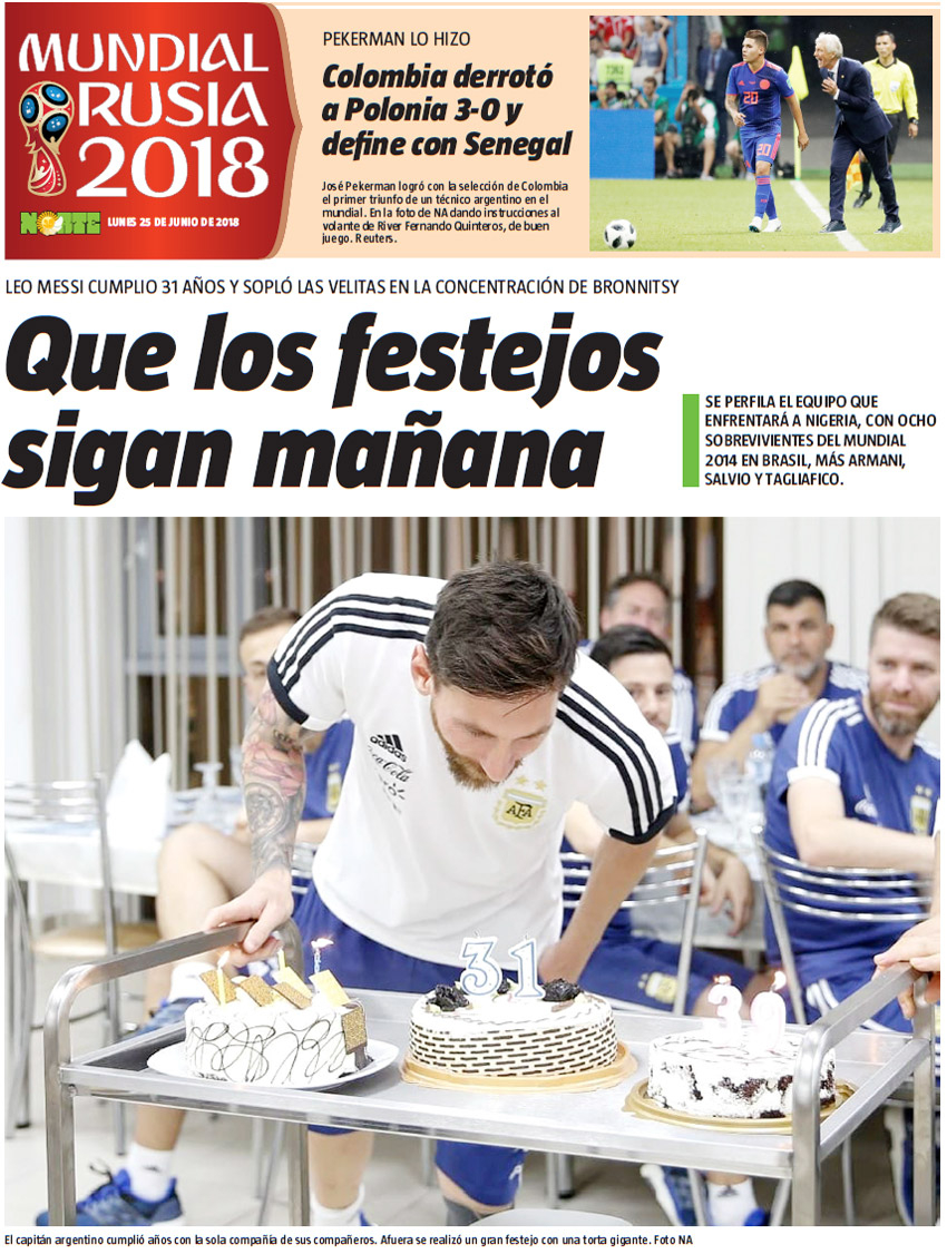 Que los festejos sigan mañana