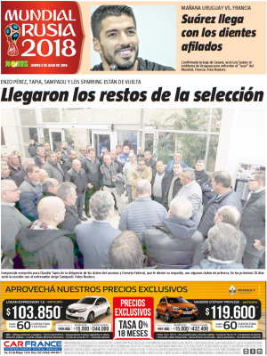 Llegaron los restos de la selección