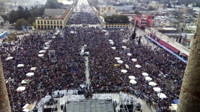 Ante la Virgen de Luján, miles argentinos rechazaron la “eliminación por ley de seres humanos”