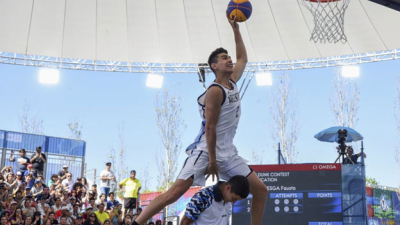 Básquetbol: oro para Fausto Ruesga en el concurso de volcadas