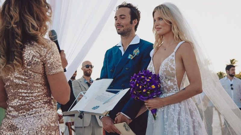 Liz Solari se casó en Tulum por segunda vez con Walter Fara