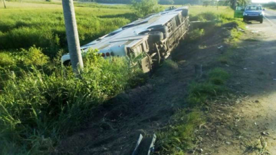 Un micro chocó a la altura de San Cosme: al menos 16 pasajeros resultaron heridos