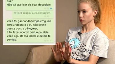 Se filtró un chat entre la mujer que denunció a Neymar y su ex abogado