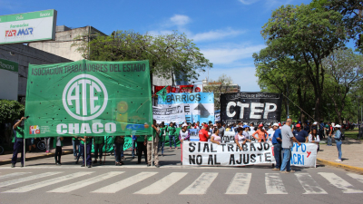 ATE se moviliza en Resistencia para reclamar pase a planta de precarizados