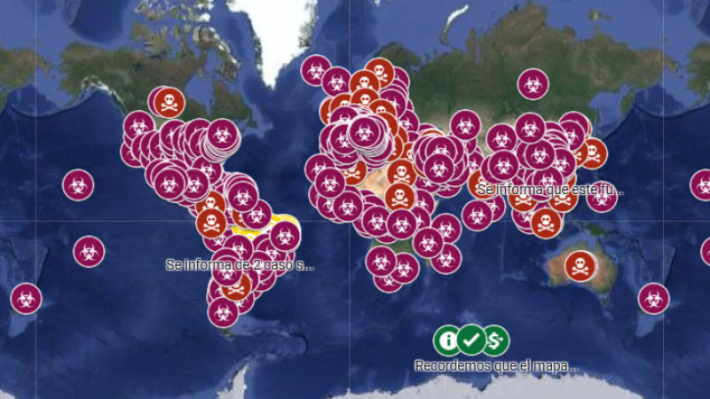 Seguí la expansión del Coronavirus por el mundo en tiempo real