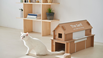 Samsung hace casas para gatos con sus cajas