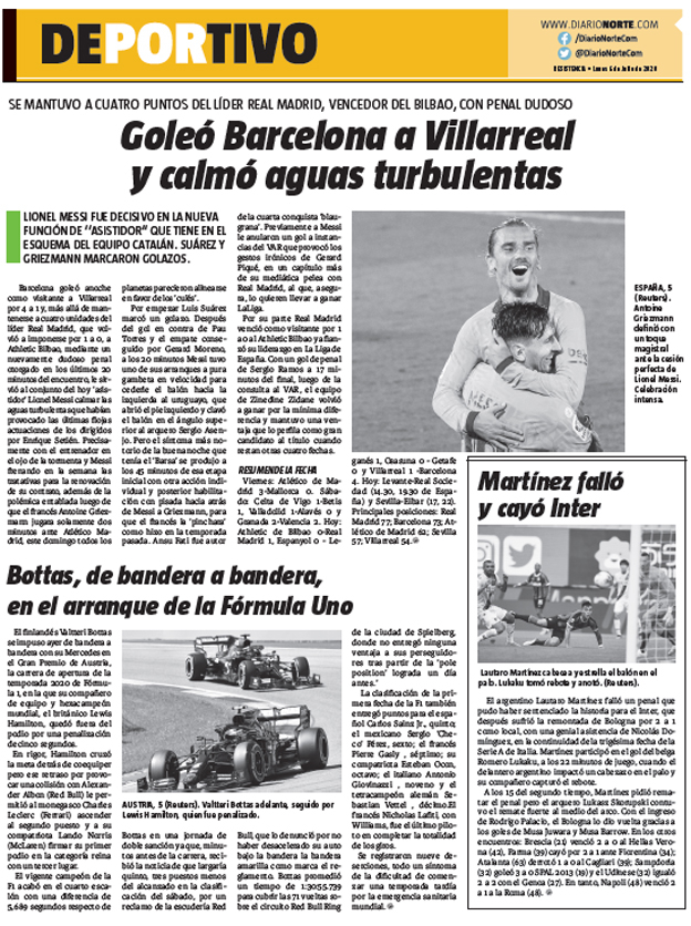Goleó Barcelona a Villarreal y calmó aguas turbulentas