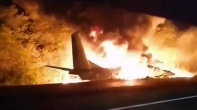 Se estrelló un avión militar en Ucrania: hay al menos 22 muertos