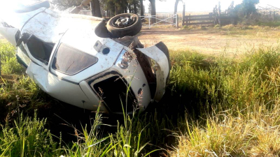 Un joven de Chorotis herido en vuelco sobre la Ruta 89