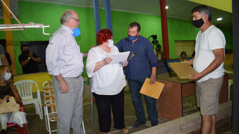 Las Breñas: imposición de nombre Germán Koster a escuela de bochas