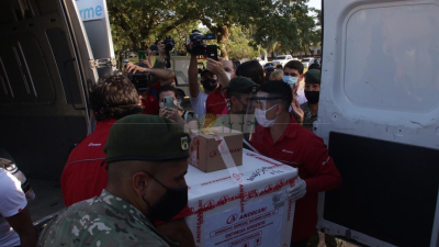 Llegaron las vacunas bajo estricto protocolo de seguridad  
