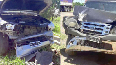 Choque entre camionetas cerca de Quitilipi