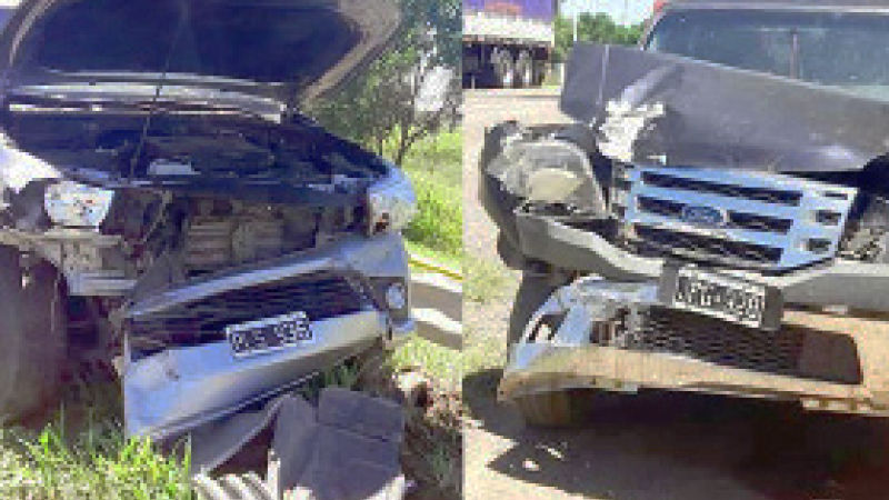 Choque entre camionetas cerca de Quitilipi