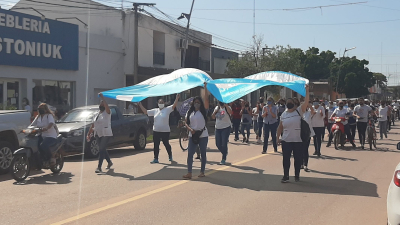 Docentes movilizados en Charata insisten con la cláusula gatillo