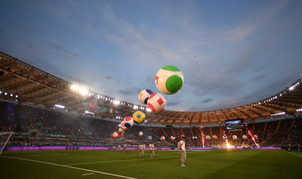 La fiesta de inauguración de la Euro en el Estadio Olímpico de Roma (Reuters).