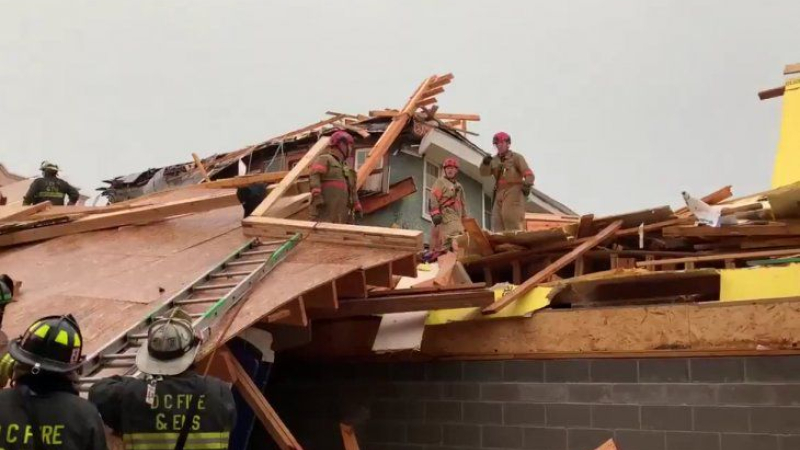 Otro derrumbe: varios heridos en una obra en Washington