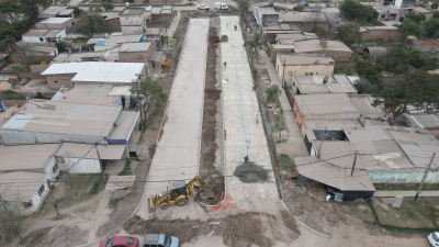 Avanza a buen ritmo la pavimentación en avenida Alberdi