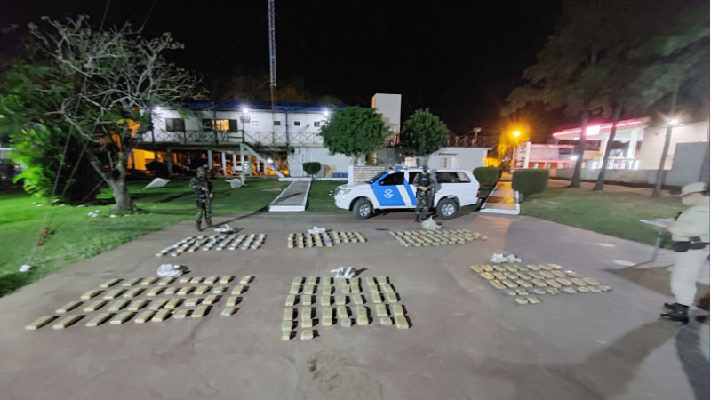 Prefectura incautó más de 150 kilos de marihuana en Corrientes