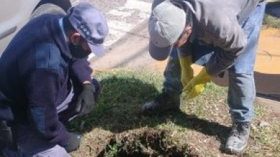 Un anciano de 80 años cayó a un pozo de tres metros y se salvó de milagro