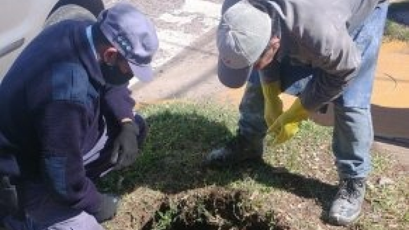 Un anciano de 80 años cayó a un pozo de tres metros y se salvó de milagro