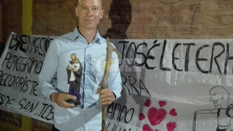 Un peregrino unió Charata e Itatí caminando