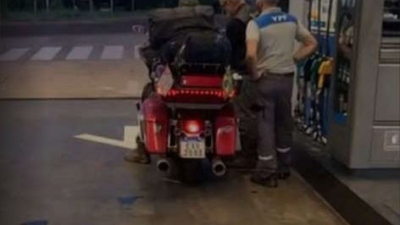 Motoqueros brasileños fueron a cargar nafta con sus Harley y les pusieron gasoil