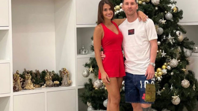 La relajada Navidad de Messi y Antonela