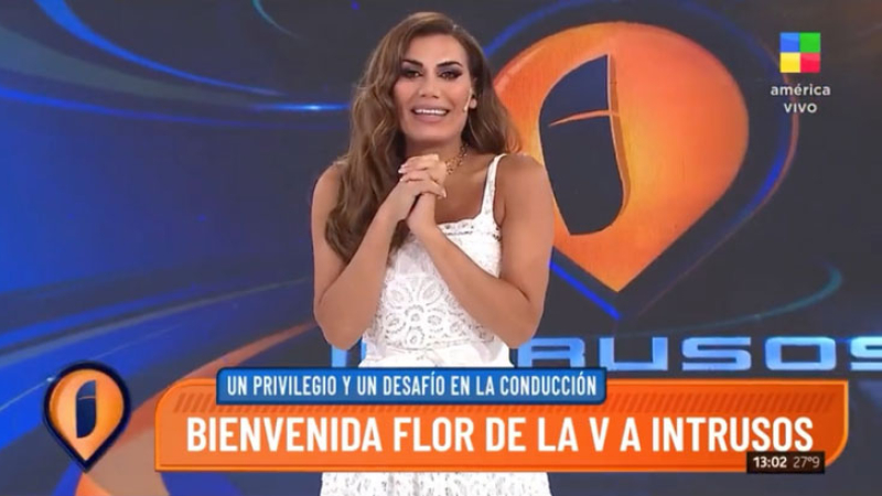Rating: Flor de la V debutó en la conducción de Intrusos