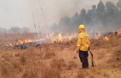 Dolor e impotencia: las vivencias de un bombero voluntario que combatió incendios en Corrientes