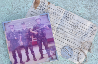 Ramón Acevedo y  un puñado de recuerdos de su paso por la guerra 
