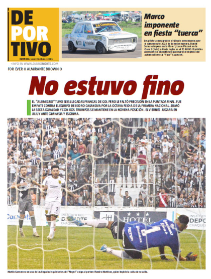 No estuvo fino