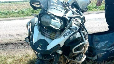 Ruta 89: Volvía del Moto GP y cayó de su moto por los baches