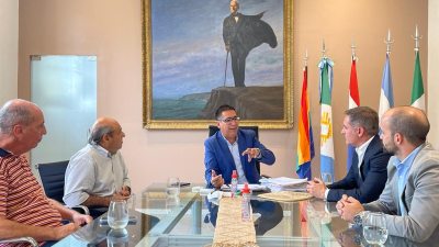 Encuentro entre el municipio y el Banco Comafi en donde diagramaron acciones conjuntas