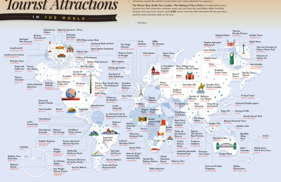 Un mapa muestra las atracciones más sobrevaloradas del mundo