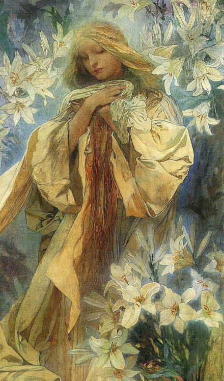 madonna de los lirios - Alfons Mucha.jfif