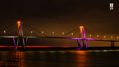 Vialidad Nacional iluminó de múltiples colores el Puente Belgrano para conmemorar el Día del Orgullo LGBTQ+